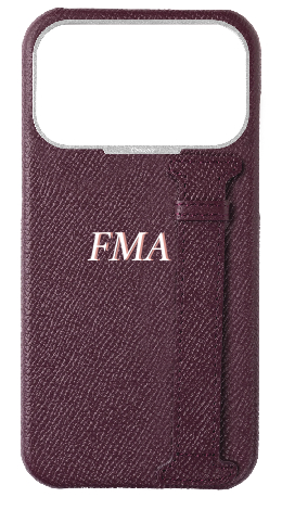 Customized Maroon Epsom Side Strap Case