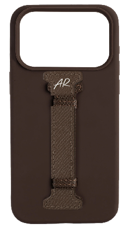 Customized Brown Silicon Middle Strap Case