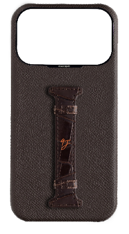 Customized Brown Exotic Crocodile Middle Strap Case