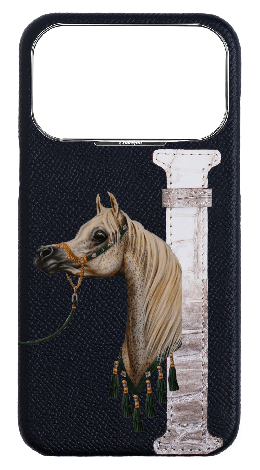 Customized Black Himalayan Exotic Crocodile Side Strap Case