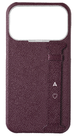 Customized Maroon Epsom Side Strap Case