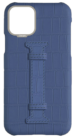 Customized Matte Navy Embossed Crocodile Case