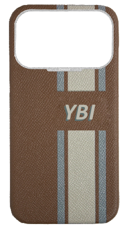 Customized Striped Taupe Strapless Case