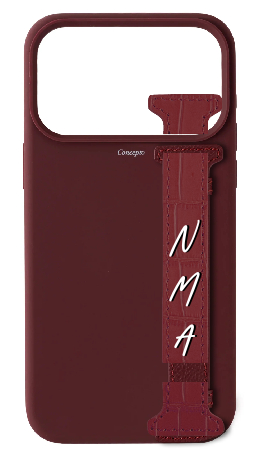 Customized Maroon Silicon Side Strap Case