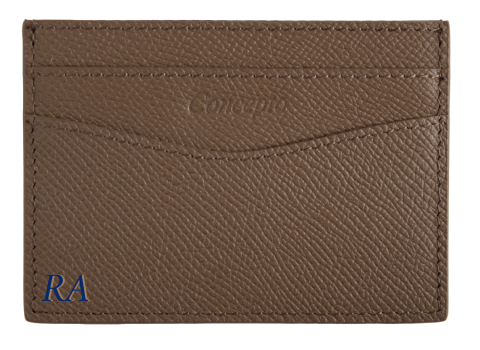 Customized Taupe Epsom Cardholder
