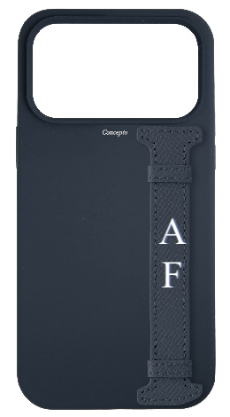 Customized Dark Navy Silicon Side Strap Case