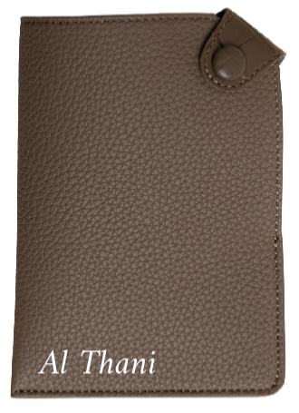 Customized Dark Taupe / Ash Voyage Passport Holder