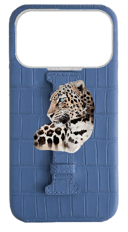 Customized Matte Navy Embossed Crocodile Case