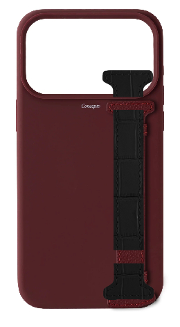 Customized Maroon Silicon Side Strap Case