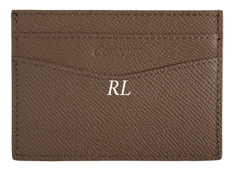 Customized Taupe Epsom Cardholder