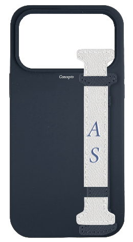Customized Dark Navy Silicon Side Strap Case