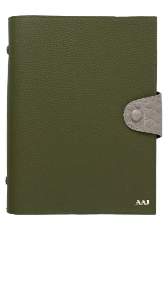 Customized Olive / Royal Green Notebook
