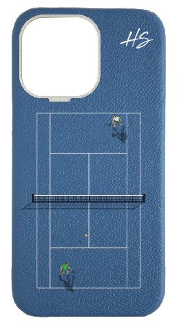 Customized Blue Strapless Epsom Case 
                 Tennis