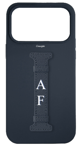Customized Dark Navy Silicon Middle Strap Case