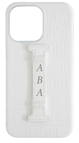 Customized Matte White Embossed Crocodile Case