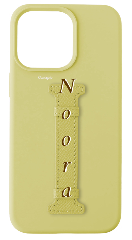 Customized Butter Yellow Silicon Middle Strap Case