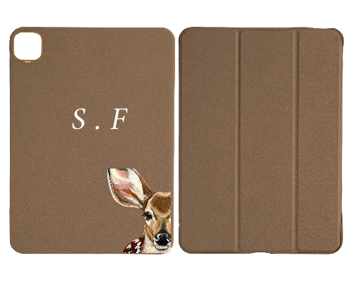 Customized Taupe Epsom iPad Case