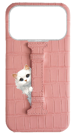 Customized Matte Pink Embossed Crocodile Case