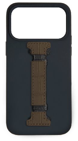Customized Black Silicon Middle Strap Case