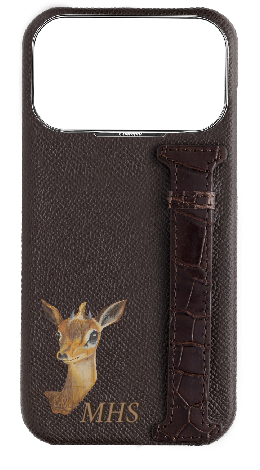 Customized Brown Exotic Crocodile Side Strap Case