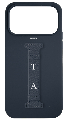 Customized Dark Navy Silicon Middle Strap Case