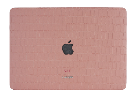 Customized Pink Embossed Crocodile Macbook Case