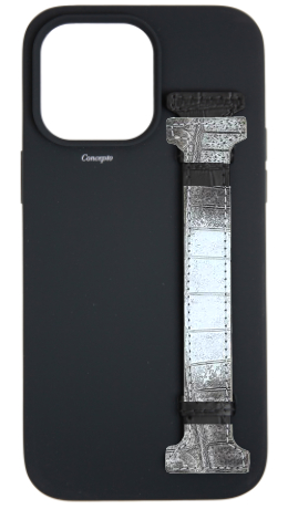 Customized Black Silicon Side Strap Case
