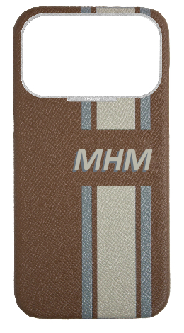 Customized Striped Taupe Strapless Case