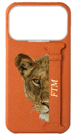 Customized Orange Epsom Side Strap Case