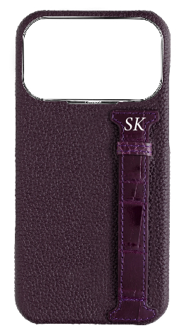 Customized Deep Purple Exotic Crocodile Side Strap Case