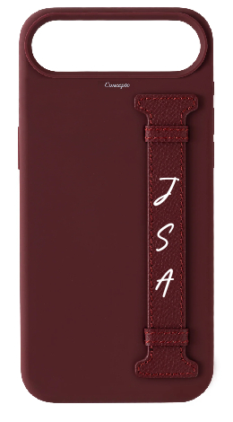 Customized Maroon Silicon Side Strap Case