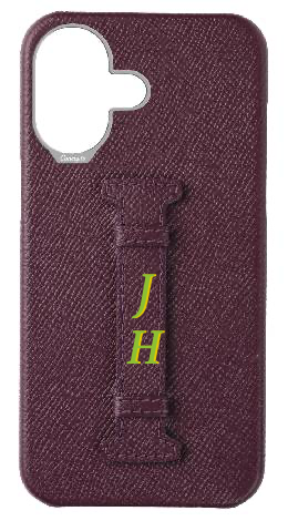 Customized Maroon Epsom Middle Strap Case