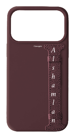 Customized Burgundy Silicon Side Strap Case