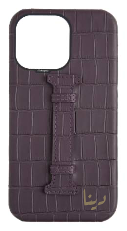 Customized Matte Deep Purple Embossed Crocodile Case