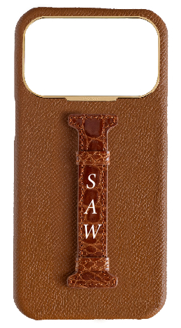 Customized Tan Exotic Crocodile Middle Strap Case