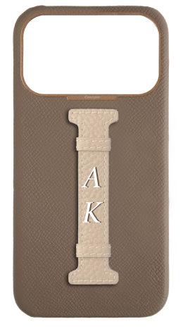 Customized Taupe/ Beige Limited Edition Middle Strap Case