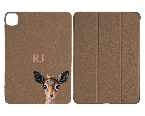 Customized Taupe Epsom iPad Case