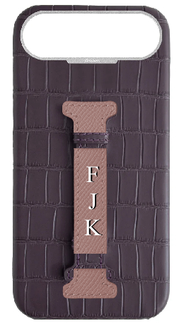 Customized Matte Deep Purple Embossed Crocodile Case