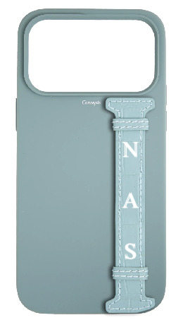Customized Light Blue Silicon Side Strap Case