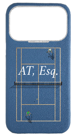 Customized Blue Strapless Epsom Case 
                 Tennis