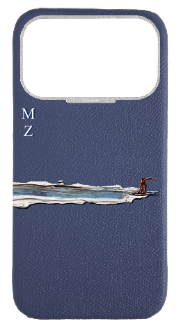 Customized Navy Strapless Epsom Case 
                 Surfing