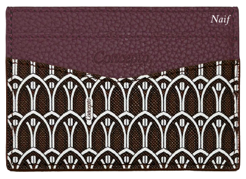 Customized Maroon Monogram Cardholder