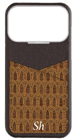 Customized Brown Monogram Pocket Case