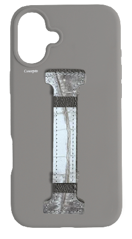 Customized Grey Silicon Middle Strap Case