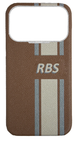 Customized Striped Taupe Strapless Case