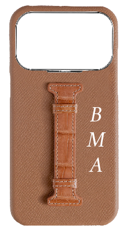Customized Soft Pink Exotic Crocodile Middle Strap Case