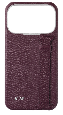 Customized Maroon Epsom Side Strap Case