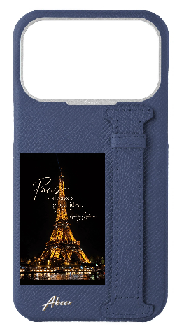 Customized Navy Epsom Side Strap Case