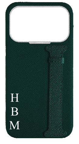 Customized Green Epsom Side Strap Case