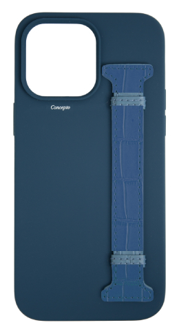 Customized Blue Silicon Side Strap Case